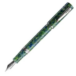 Nettuno 1911 Neos Atlante Fountain Pen, Blue & Green, Palladium Trim, Medium Nib