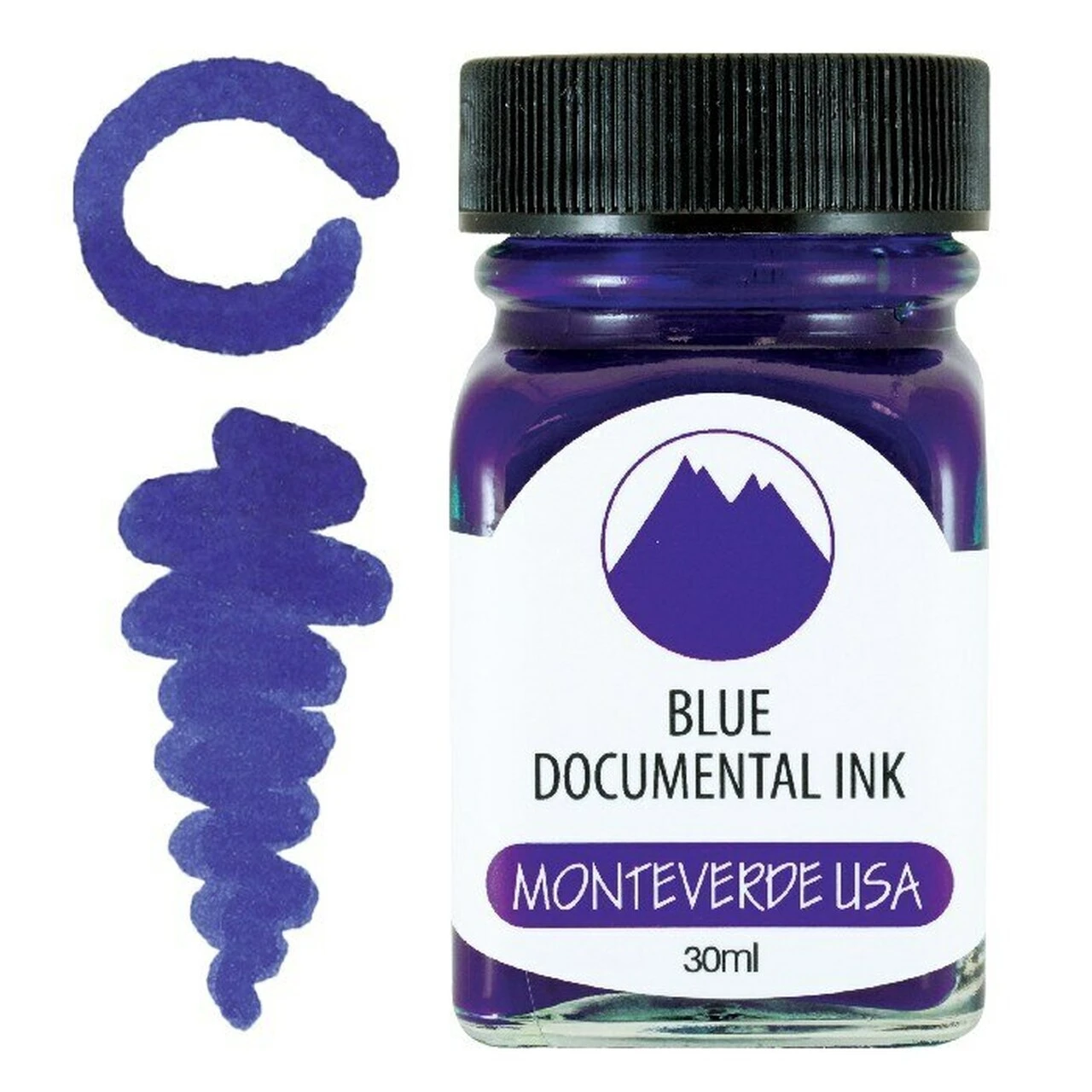 Monteverde 30ml Fountain Pen Ink Bottle, Documental Blue 3 Monteverde 30ml Fountain Pen Ink Bottle, Documental Blue