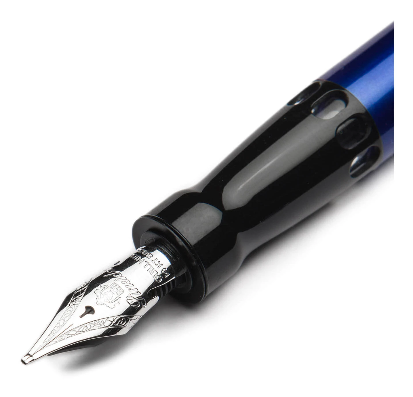 Pineider Full Metal Jacket Fountain Pen, Lightning Blue, 14K Gold Nib 4 Pineider Full Metal Jacket Fountain Pen, Lightning Blue, 14K Gold Nib - Image 2