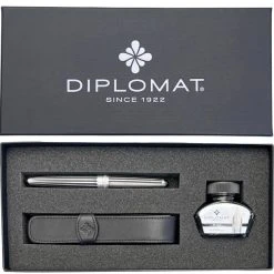 Diplomat Aero Fountain Pen Gift Set, Stripes