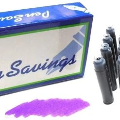 Pen Savings 24 Standard International Short Fountain Pen Ink Cartridges, Royal Purple