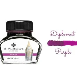 Diplomat Octopus Fountain Pen Ink Bottle, 30ml, Purple