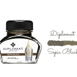 Diplomat Octopus Fountain Pen Ink Bottle, 30ml, Sepia Black