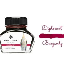 Diplomat Octopus Fountain Pen Ink Bottle, 30ml, Burgundy