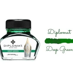 Diplomat Octopus Fountain Pen Ink Bottle, 30ml, Deep Green