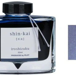 Pilot Iroshizuku Fountain Pen Ink Bottle, 50ml, Shin-kai