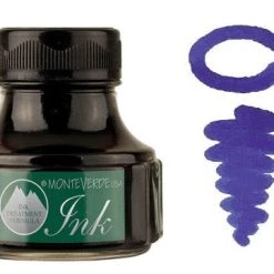 Monteverde 90ml Gemstone Fountain Pen Ink Bottle, Charoite