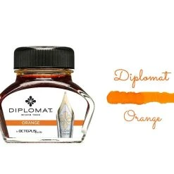 Diplomat Octopus Fountain Pen Ink Bottle, 30ml, Orange