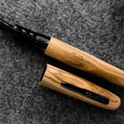 Conklin All American Limited Edition Olive Wood Fountain Pen, Gunmetal Trim