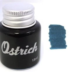 Ostrich Fountain Pen Ink Bottle, 18ml, Lake Baikal Blue Green