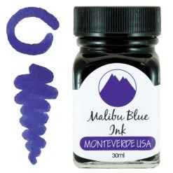 Monteverde 30ml Fountain Pen Ink Bottle, Malibu Blue
