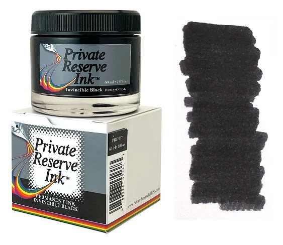 Private Reserve Fountain Pen Ink Bottle, 60ml, Invincible Black 3 Private Reserve Fountain Pen Ink Bottle, 60ml, Invincible Black