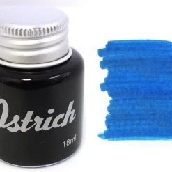 Ostrich Fountain Pen Ink Bottle, 18ml, Sea Of Okinawa Blue