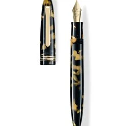 Tibaldi Bononia Fountain Pen, Black & Gold, 18K Gold Plated Trim -truphaeinc shop a7d08716 2dbd 5305 b6cc 38f806043a9b scaled