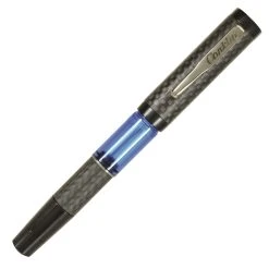 Conklin Carbon Fiber Stealth Word Gauge Fountain Pen, Blue