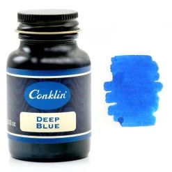 Conklin Classic Fountain Pen Ink Bottle, Deep Blue, 60ml Glass Bottle