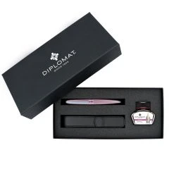 Diplomat Aero Fountain Pen Gift Set, Rose