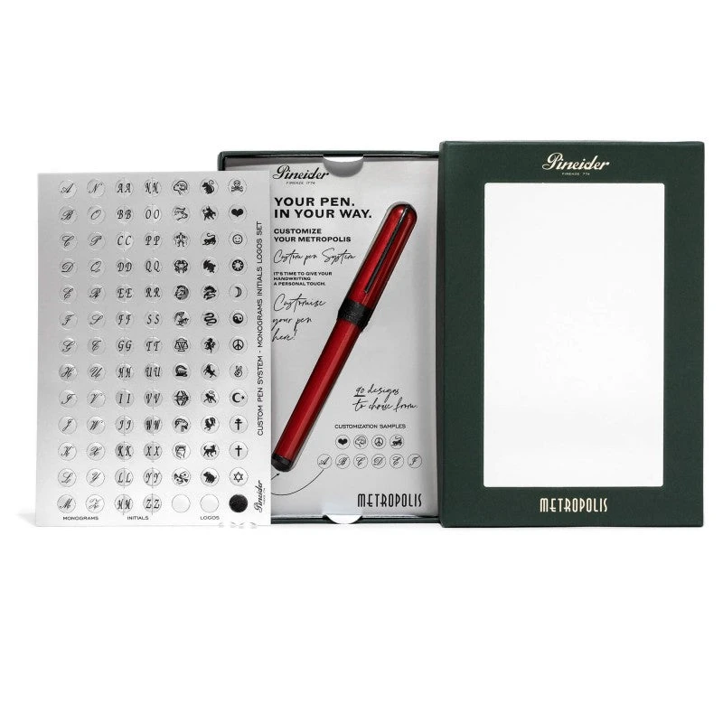 Pineider Metropolis Fountain Pen, Red 4 Pineider Metropolis Fountain Pen, Red - Image 2