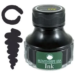 Monteverde 90ml Fountain Pen Ink Bottle, Midnight Black