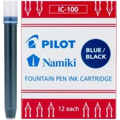 Pilot Namiki Fountain Pen Ink Cartridges, Blue/Black, 12pk