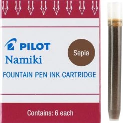 Pilot Namiki Fountain Pen Ink Cartridges, Sepia, 6pk