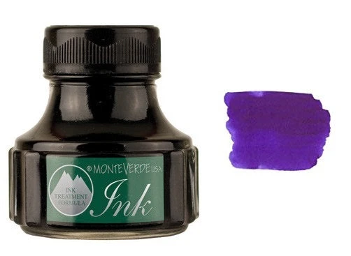 Monteverde 90ml Gemstone Fountain Pen Ink Bottle, Tanzanite 3 Monteverde 90ml Gemstone Fountain Pen Ink Bottle, Tanzanite