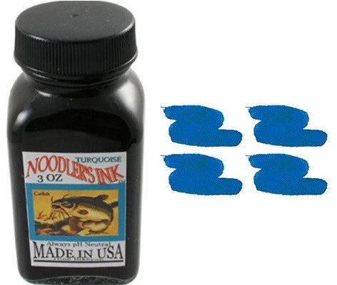 Noodlers Fountain Pen Ink Bottle - Turquoise 3 Noodlers Fountain Pen Ink Bottle - Turquoise