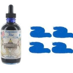 Noodlers Fountain Pen Ink Bottle - 4.5 Oz Baystate Blue W/ Free Pen