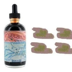 Noodlers Fountain Pen Ink Bottle - 4.5 Oz Polar Brown W/ Free Pen