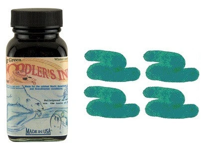 Noodlers Fountain Pen Ink Bottle - Polar Green 3 Noodlers Fountain Pen Ink Bottle - Polar Green